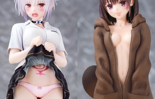 『あやかしトライアングル』風巻祭里のパンツ丸見せと花奏すずの裸パーカーエロフィギュア