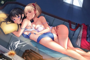 【二次】誰を見てるの？第三者の存在を感じる百合画像とか百合エロ画像