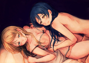 【ラブライブ！】クールビューティーなアダルト百合カップル えりうみ（絢瀬絵里×園田海未）レズ画像集 Part.02【二次エロ】