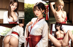神に奉仕する女性たちが実はエッチなご奉仕をしてくれる！？AIエロ画像211枚まとめ！ [AI Generated]
