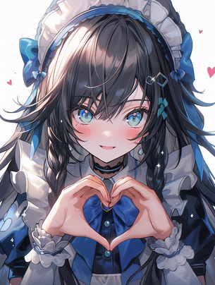 【AIイラスト】ハートポーズをしている女の子のAI画像まとめ【アニメ調】 [AI Generated]
