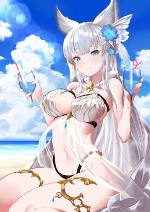 【二次元】銀髪・白髪・灰髪美少女のエロ画像 Part.11 50枚