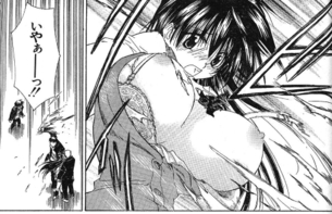 【画像】一般漫画の服をビリビリ破かれてブラや乳首が見えるシーン