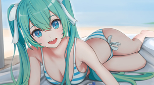 [ボカロ(ボーカロイド)] 夏ミクの二次エロ画像＆エロイラスト 50枚まとめ [初音ミク亜種]