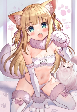【非・微エロ】可愛いすぎるにゃんにゃんポーズの猫耳美少女まとめ その４