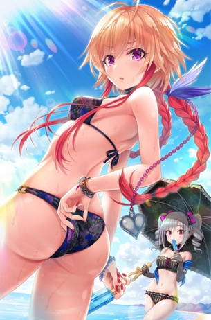 【非・微エロ】色鮮やかな水着を身に着けた女の子の二次画像まとめ その２２