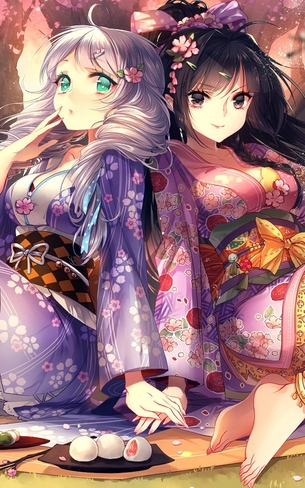 【二次元】和服・着物を着た美少女達のエロ画像 Part.17 50枚