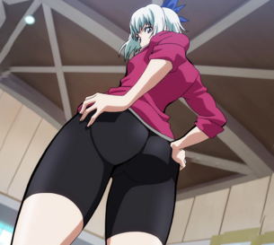 【画像】スパッツ穿いてるキャラ、パンツじゃないから平気でお尻や股間を見せてくる