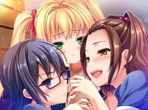 可愛い女の子が手でしごいてくれる二次元手コキ画像