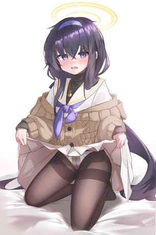 【ブルーアーカイブ】ウイちゃん、その黒タイツ、履いて何日目なのカナ？イイ匂いが漂ってそうな古関ウイちゃんの二次画像【黒スト】