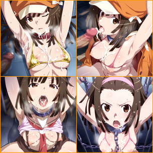 【画像】「物語シリーズ」千石撫子に首輪と手錠してエロ濃厚フェラからH三昧！制服や色々な水着でエロペット化イラスト集