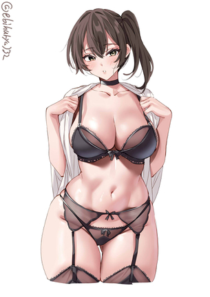 【２次】黒い下着の女の子のエロ画像その６６
