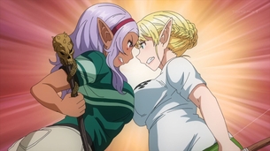【画像】今期アニメ『エルフさんは痩せられない。』のダークエルフのケツがエロすぎる