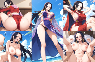 人気漫画・アニメのワンピースに登場するハンコックちゃんのエッチ度増し増し画像451枚まとめ！ [AI Generated]