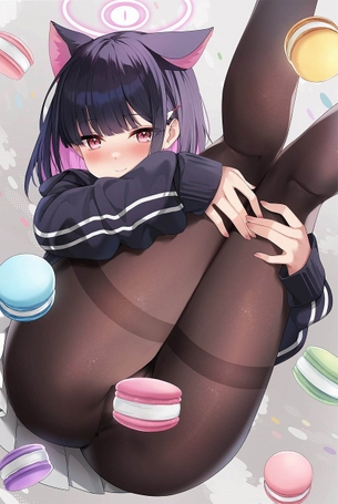 【ブルアカ】杏山カズサちゃんの黒タイツ越しおパンツ様を拝みたい画像