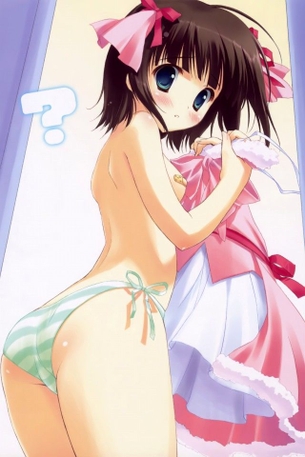 縞パン履いた女の子の画像　その4