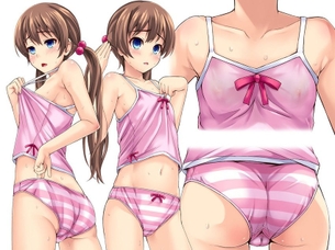 縞パン履いた女の子の画像　その1