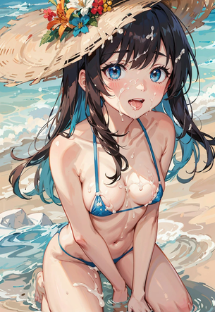 【AIイラスト】マイクロビキニを着た女の子のエロAIイラストまとめ【アニメ調】 [AI Generated]