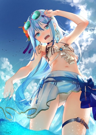 【非・微エロ】水曜日の青髪美少女画像まとめ その２６５