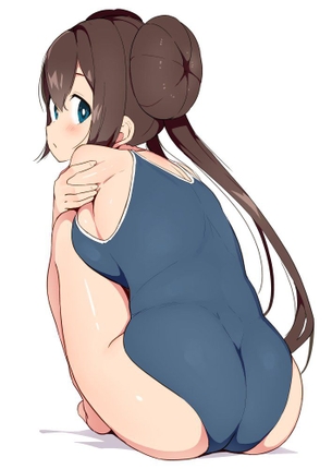 スク水の虹エロ画像