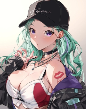 【二次】緑髪女子画像