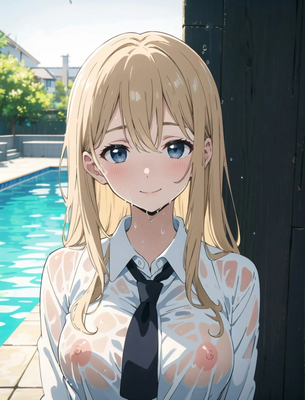 【AIイラスト】着衣が透けた女の子のAIエロ画像まとめ【アニメ調】 [AI Generated]