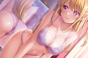 【二次】エッチで可愛いブラジャーを付けた女の子のエロ画像 Part６３