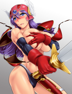 【ドラゴンクエスト】むちむちビキニアーマーの巨乳ファイター ドラクエ女戦士二次エロ画像集 Part.02【勃起乳首】
