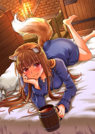 【狼と香辛料】ホロのがっつりむしゃぶりつきたいおっぱいエロ画像で即抜き！