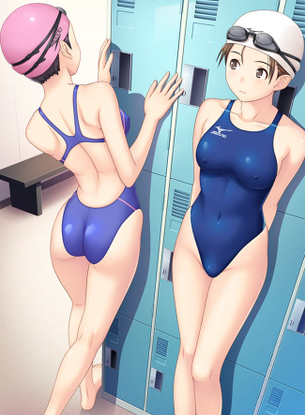 【スクール水着】地味故にエロい？魅惑の紺色 スク水娘画像集 Part.05【競泳用水着二次エロ】
