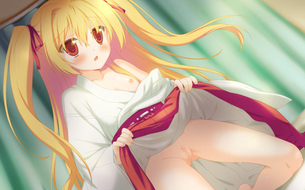 エロ画像】スカートとか洋服をたくしあげてエッチな部分を見せてくれてる女の子のエロ画像　スカートたくしあげたら大事な部分まで!?