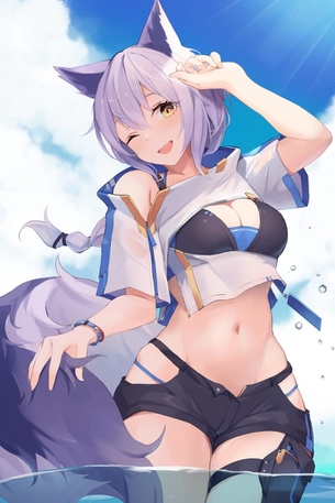 【二次元】ウインクしている女の子のエロ画像 Part6 50枚