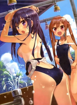【スクール水着】地味な紺色が逆にエロスｗスク水少女二次エロ画像集 Part.02【競泳用水着】