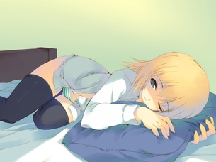 【２次】縞パン美少女のエロ画像その１３