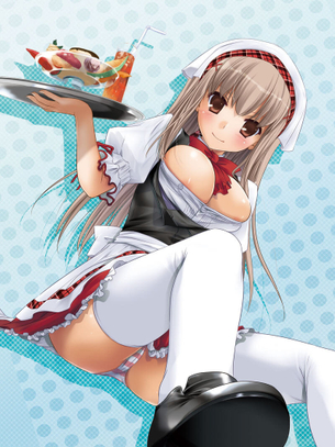 【ニーソ】むっちりフトモモとパンチラのエロさを際立たせる絶対領域二次エロ画像集【ニーハイソックス】
