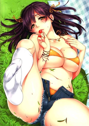 【ホットパンツ】むっちりフトモモと美味しそうにはみ出た尻肉ｗホットパンツ穿いた少女の二次エロ画像集【短パン】