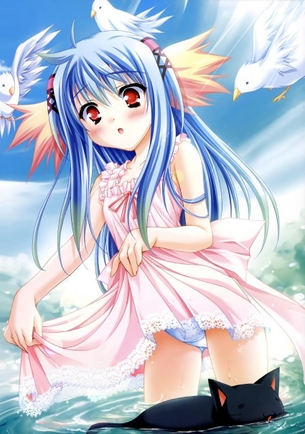 エロ画像】スカートとか洋服をたくしあげてエッチな部分を見せてくれてる女の子のエロ画像　スカートたくしあげたら大事な部分まで!?