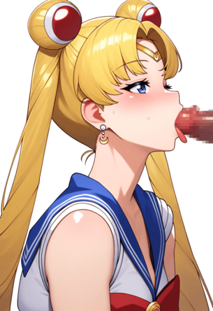 [セーラームーン][エロ画像]月野うさぎ(つきのうさぎ)がフェラ〇オしてるよ♪