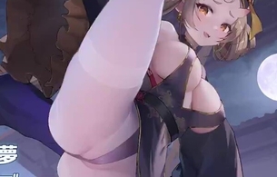 『ハツリバーブ』キョンシーの女の子が股を広げておっぱいも全部丸見えなドスケベ衣装！