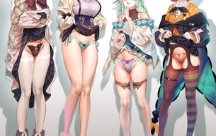 【二次エロ】ムチムチ太ももに食い込むニーソ・ニーハイがエロすぎる女の子の二次エロ その34