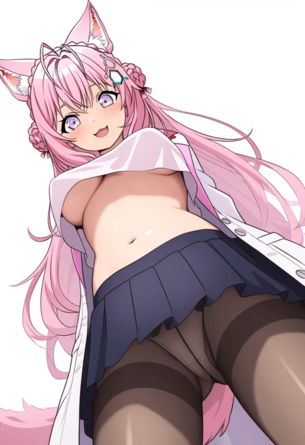 [ホロライブ][エロ画像]博衣こより(はくいこより)のローアングルで抜いたよ～♪