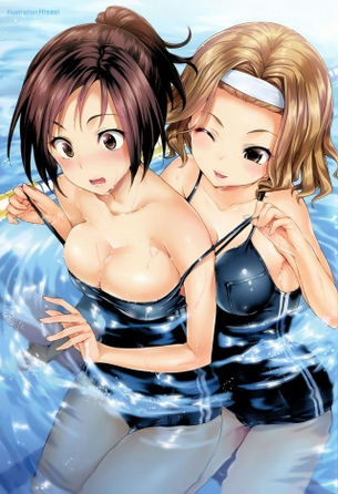【二次元】スク水姿の美少女達のエロ画像 Part.16 50枚