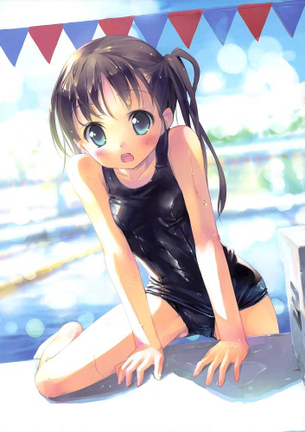 【スクール水着】地味な紺色が逆にエロスｗスク水少女二次エロ画像集 Part.03【競泳用水着】