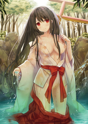 【巫女さん】神聖なる境内で悶える性欲まみれの淫乱巫女画像集 Part.07【二次エロ】