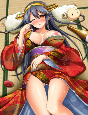 【艦これ】性的な目で見られてもハルナは大丈夫ですｗ優等生ボディの金剛型淫乳戦艦榛名エロ萌え画像集 其之参【艦隊これくしょん】