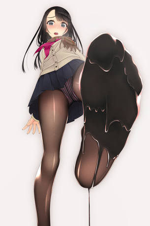 セクシーなパンツもいいけど子供っぽいシマシマパンツも最高だよね！原点回帰な二次元エロ画像