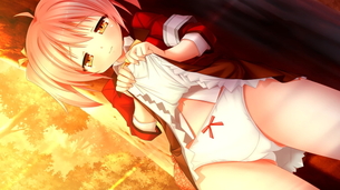 スカートたくし上げてパンツを見せてるビッチ少女・・・なんで私の前に来てくれないんですか！！！