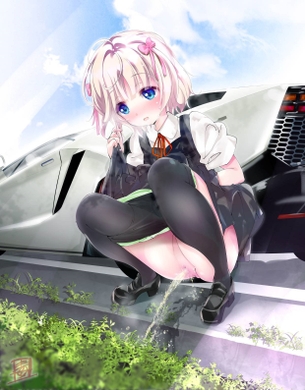 しゃがみこんでオシッコしてる女の子 その23