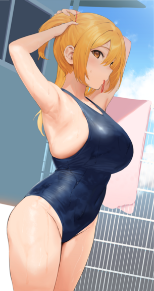 【二次】普通に着ているだけなのにエッチなスク水女の子のエロ画像くれ