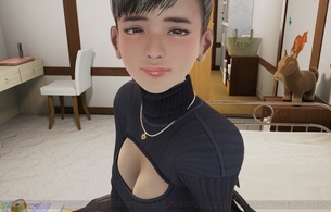 『しあわせ荘の管理人さん。』おっぱいの所が開いて谷間が見えるエロいニットのDLC衣装